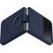 Coque Samsung Galaxy Z Flip 4 Silicone Ring + Anneau selfie Bleu Marine