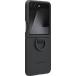 Coque Samsung Galaxy Z Flip 6 / Flip 7 FE Silicone avec Anneau Noir
