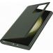 Folio Samsung Galaxy S23 Ultra 5G S View Cover avec fen&ecirc;tre transparente Kaki