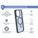 Coque renforcée MagSafe iPhone 15 Pro AIR Frost 3m Bleu Marine + Garantie à vie