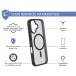 Coque renforcée Magnétique MagSafe iPhone 16 AIR Frost 3m Noire + Garantie à vie