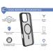 Coque renforcée MagSafe iPhone 16 Pro Max AIR Frost 3m Noire + Garantie à vie