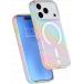 Coque renforc&eacute;e MagSafe iPhone 18 Pro / 17 Pro AIR 3m Transparente Holographique + Garantie &agrave; vie