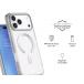 iPhone 18 Pro / 17 Pro MagSafe Reinforced Case METAL 2m Transparent Metal Grey Outline + Lifetime Warranty