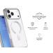 Coque renforc&eacute;e MagSafe iPhone 18 Pro / 17 Pro METAL 2m Transparente Contour M&eacute;tal Gris + Garantie &agrave; vie