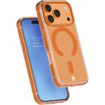 iPhone 18 Pro / 17 Pro MagSafe Reinforced Case METAL 2m Transparent Orange Metal Contour + Lifetime Warranty