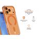 iPhone 18 Pro / 17 Pro MagSafe Reinforced Case METAL 2m Transparent Orange Metal Contour + Lifetime Warranty