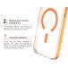 Coque renforc&eacute;e MagSafe iPhone 18 Pro / 17 Pro METAL 2m Transparente Contour M&eacute;tal Orange + Garantie &agrave; vie
