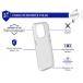 Coque renforc&eacute;e iPhone 15 Pro PULSE Origine France Garantie 3m Transparente + Garantie &agrave; vie - Origine France Garantie