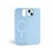 Coque renforcée MagSafe iPhone 15 SILICONE 2m Bleu Ciel + Garantie à vie