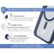 Coque renforcée MagSafe iPhone 15 Pro AIR Frost 3m Bleu Marine + Garantie à vie