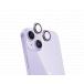 Protège lentilles iPhone 15 / 15 Plus / 14 / 14 Plus x2 Verre trempé Mauve + Garantie à vie - Certifié GRS