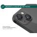 Protège lentilles iPhone 15 / 15 Plus / 14 / 14 Plus x2 Verre trempé Noir + Garantie à vie - Certifié GRS