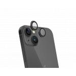 iPhone 15 / 15 Plus / 14 / 14 Plus Lens protectors x2 Tempered glass Black + Lifetime Warranty - GRS Certified
