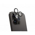 Protège lentilles iPhone 15 Pro / 15 Pro Max / 14 Pro / 14 Pro Max x3 Verre trempé Noir + Garantie à vie - Certifié GRS