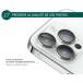 Protège lentilles iPhone 15 Pro / 15 Pro Max / 14 Pro / 14 Pro Max x3 Verre trempé Argent + Garantie à vie - Certifié GRS