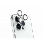 Protège lentilles iPhone 15 Pro / 15 Pro Max / 14 Pro / 14 Pro Max x3 Verre trempé Argent + Garantie à vie - Certifié GRS