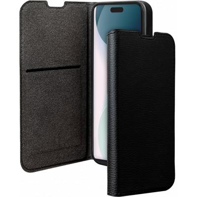 Folio iPhone 16 Pro Wallet Fonction Stand Noir - Certifié GRS