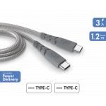 Câble Ultra-renforcé USB C/USB C 1,2m 3A Gris - Garanti à vie Force Power