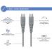 C&acirc;ble Ultra-Renforc&eacute; USB C / USB C 5A 2m PD 100W Gris + Garantie &agrave; vie