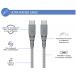 Ultra-reinforced USB C / USB C Cable 3A 3m PD 60W Gray + Lifetime Warranty