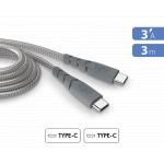 Câble Ultra-renforcé USB C/USB C 3m 3A Gris - Garanti à vie Force Power