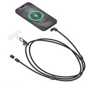 Câble de charge Bandoulière 3A PD 60W Noir + Garantie à vie