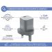 Chargeur USB C Prise UK 30W Power Delivery GaN Gris + Garantie à vie