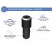 USB C Car Charger 25W Power Delivery Black + Lifetime Warranty