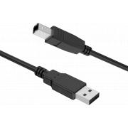 Câble Imprimante USB A 2.0 / USB B 1.5m mâle/mâle Noir + Garantie à vie