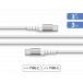 USB C to USB C Reinforced Cable 3m White - Lifetime Warranty Force Power Lite