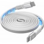 Câble Renforcé Magnétique USB C / USB C 3A 1.2m PD 60W Blanc + Garantie à vie