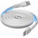 Câble Renforcé Magnétique USB C / USB C 3A 1.2m PD 60W Blanc + Garantie à vie