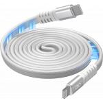 Magnetic Reinforced USB C / Lightning Cable 3A 1.2m PD 60W White + Lifetime Warranty