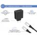 Chargeur maison 65W Power Delivery GaN + Câble Renforcé USB C/USB C Noir - Garanti à vie Force Power Lite