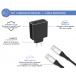 Kit Chargeur USB C 65W + Câble Renforcé USB C / USB C 2m Noir + Garantie à vie