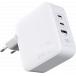 Chargeur USB A + 2 USB C 100W Power Delivery GaN Blanc + Garantie à vie
