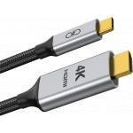 C&acirc;ble Renforc&eacute; Vid&eacute;o HDMI&trade;/USB C 2m High Speed HD 4K M/M Noir + Garantie &agrave; vie