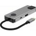 Hub USB C Multiports 7 en 1 HDMI™ + 2 USB A 3.0 + 3 USB C 3.0 + RJ45 PD 100W Gris