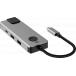 Hub USB C Multiports 7 en 1 HDMI™ + 2 USB A 3.0 + 3 USB C 3.0 + RJ45 PD 100W Gris