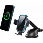 Chargeur sans fil voiture 15W Qi Support Pare-brise / Tableau de bord Noir + Garantie &agrave; vie