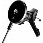 Chargeur sans fil voiture MagSafe 15W Qi2 Support Ventilation Noir + Garantie &agrave; vie
