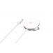 Chargeur sans fil Magnétique MagSafe 15W Qi2 Stand retractable + Chargeur Blanc et Argent + Garantie à vie