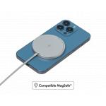 Chargeur sans fil Magnétique MagSafe 15W Qi Stand Argent + Garantie à vie