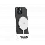 Magnetic MagSafe Wireless Charger 15W Qi Foldable Stand + Charger Silver + Lifetime Warranty