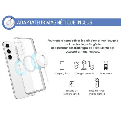 Chargeur sans fil Magnétique MagSafe 15W Qi + Chargeur Blanc + Garantie à vie