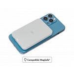 Powerbank sans fil Magnétique MagSafe 5000mAh 1 port USB C 15W Qi Argent + Garantie à vie