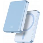 Magnetic MagSafe Wireless Powerbank 5000mAh 1 USB C port 15W Qi Metal Blue + Lifetime Warranty
