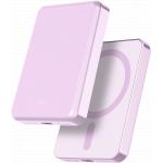 Magnetic MagSafe Wireless Powerbank 5000mAh 1 USB C port 15W Qi Metal Pink + Lifetime Warranty