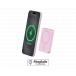 Powerbank sans fil Magnétique MagSafe 5000mAh 1 port USB C 15W Qi Métal Rose + Garantie à vie